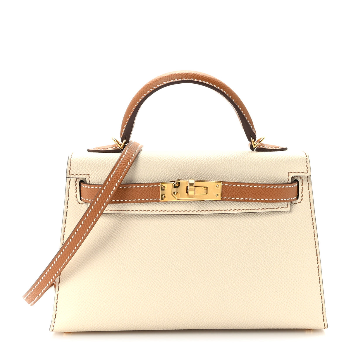 Mini Kelly 20 Craie Gold K427467