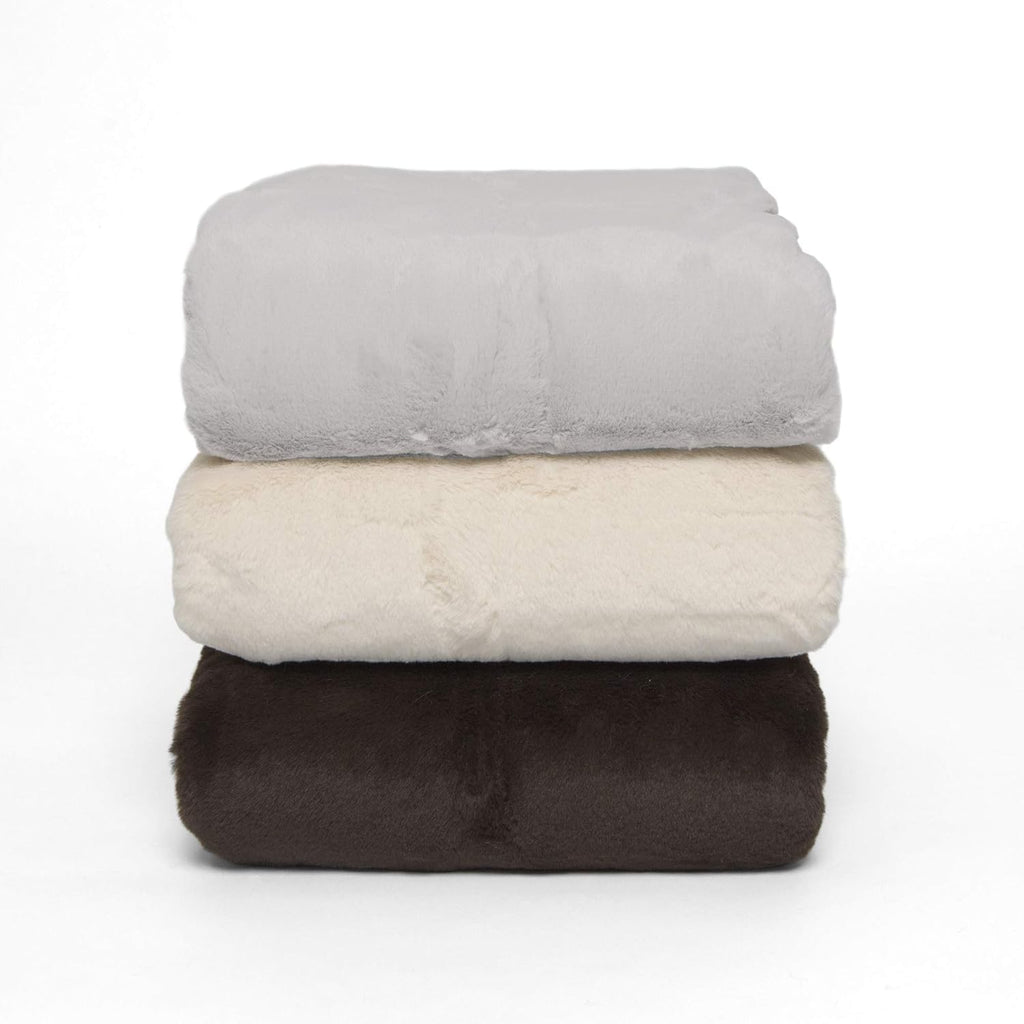 Luxe Faux Fur Throw - Chocolate - 58" W X 60" L G111781