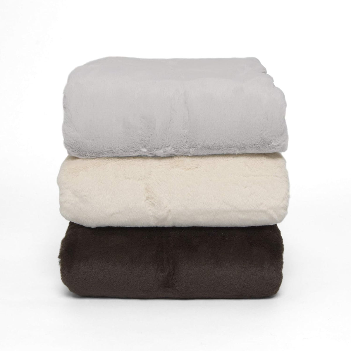 Luxe Faux Fur Throw - Chocolate - 58" W X 60" L G111781