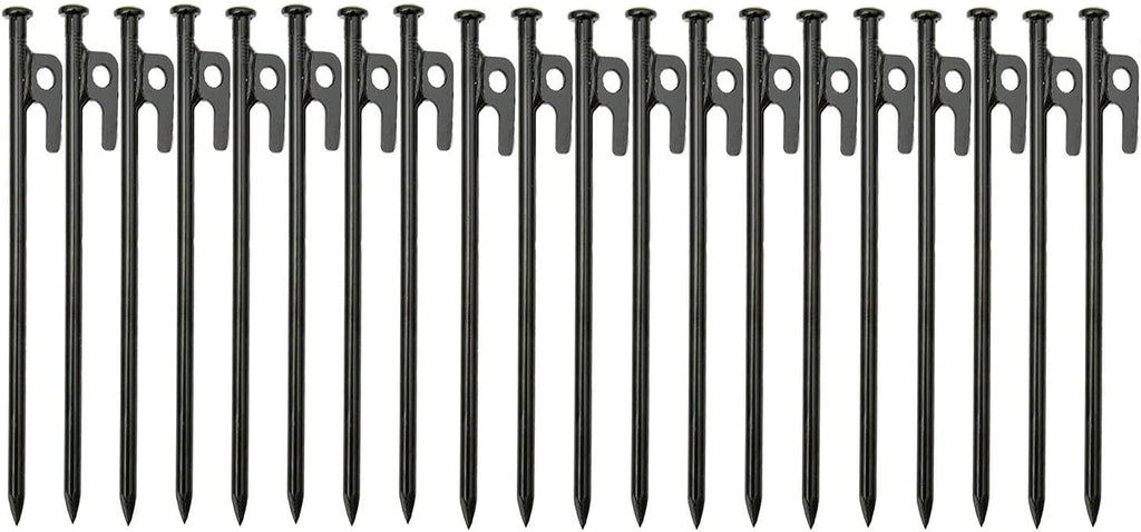 15.7 Inches 20 Pcs Heavy Duty Steel Tent Stakes D2762