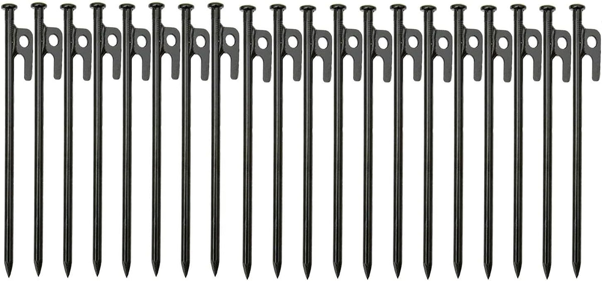 15.7 Inches 20 Pcs Heavy Duty Steel Tent Stakes D2762