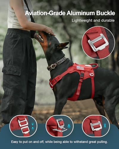 Tactical Dog Harness with Handle Mesh Breathable No Pull V24051