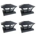 Black 4 Pack Solar LED Post Cap Light W759038