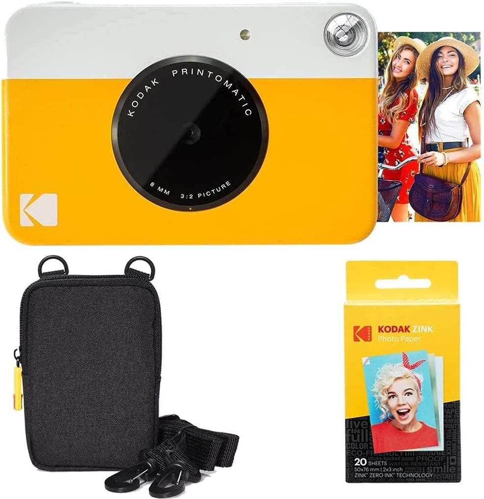 Grey Instant Camera with Zink Paper and Case X675258