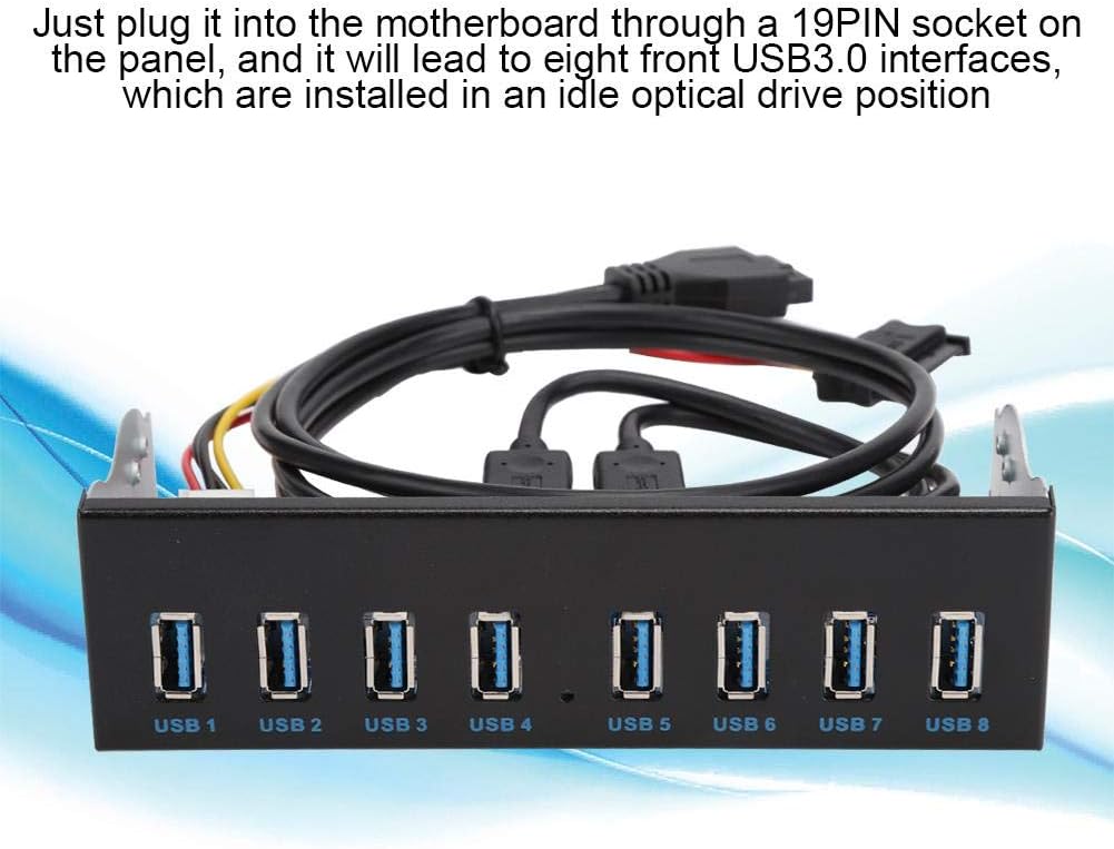 USB3.0 8 Port Hub Optical Drive Front Panel Adapter W17182