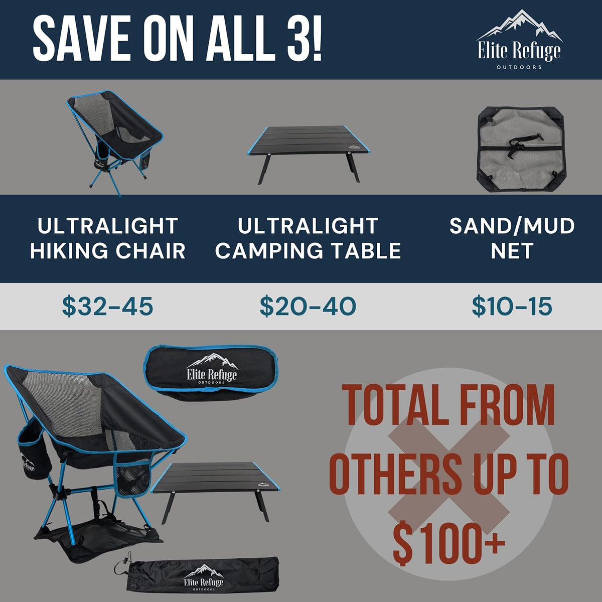 Ultra Lightweight Camping Chair and Table N90822