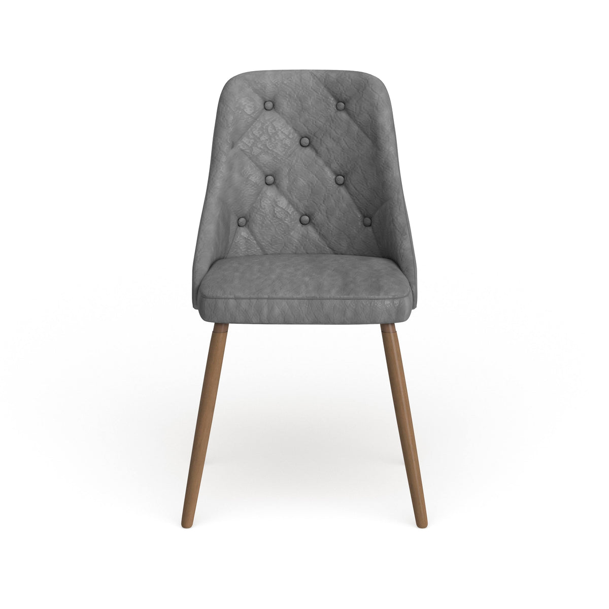 Cream Faux Leather Tufted Accent Chair N8603