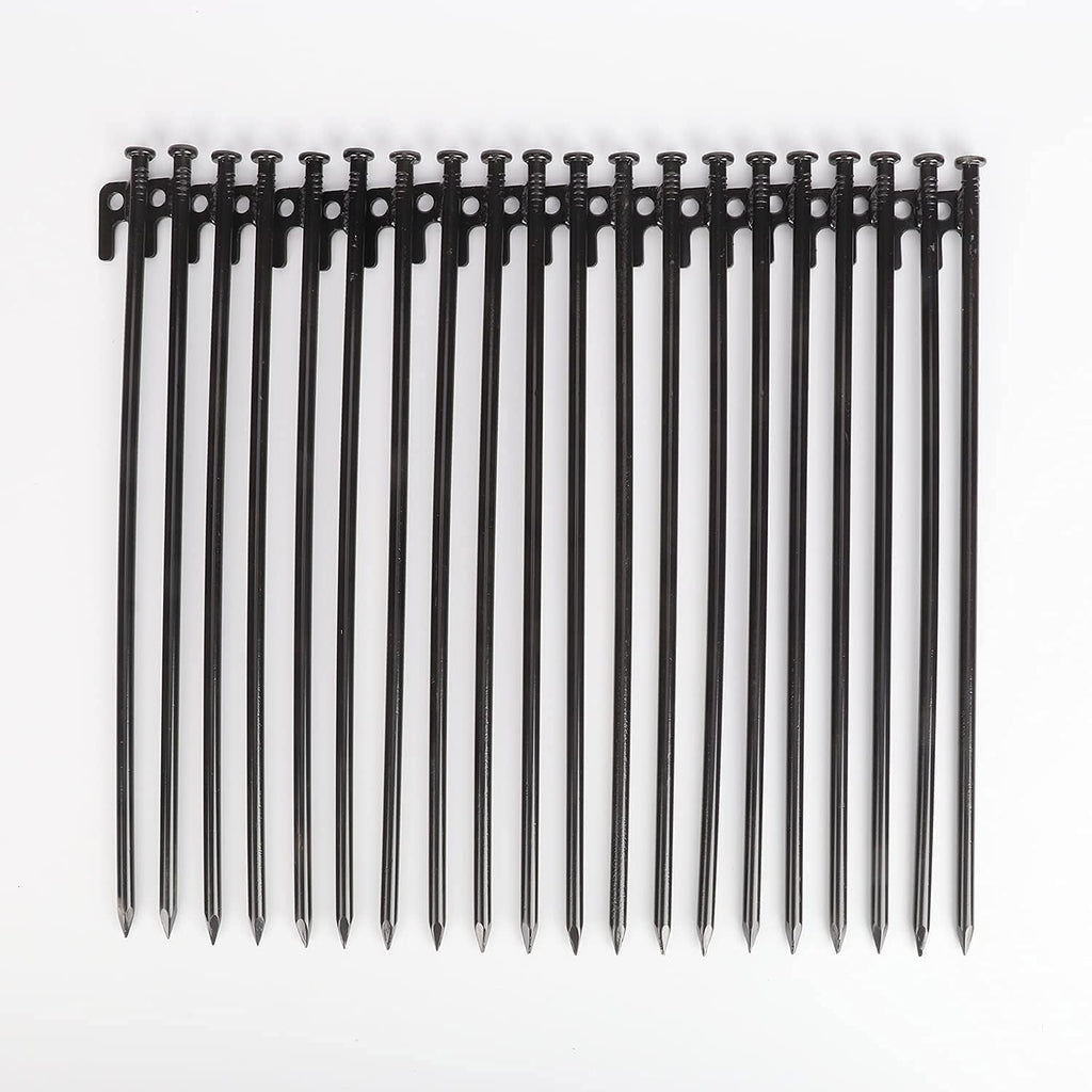 15.7 Inches 20 Pcs Heavy Duty Steel Tent Stakes D2762
