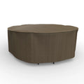 Black and Tan Patio Round Table/Chairs Cover S873283