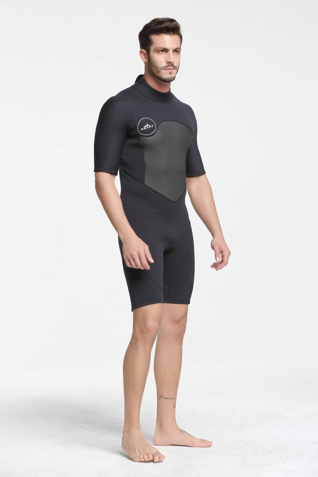 Mens 2mm Shorty Wetsuit Full Body Front Zip Diving Suit F755