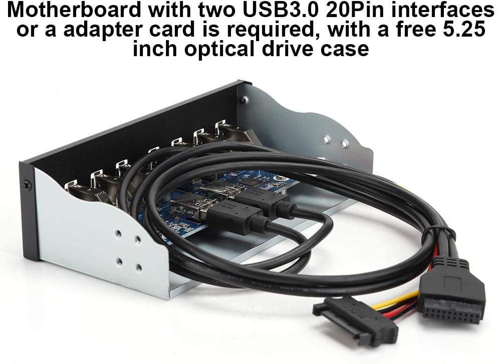 USB3.0 8 Port Hub Optical Drive Front Panel Adapter W17182