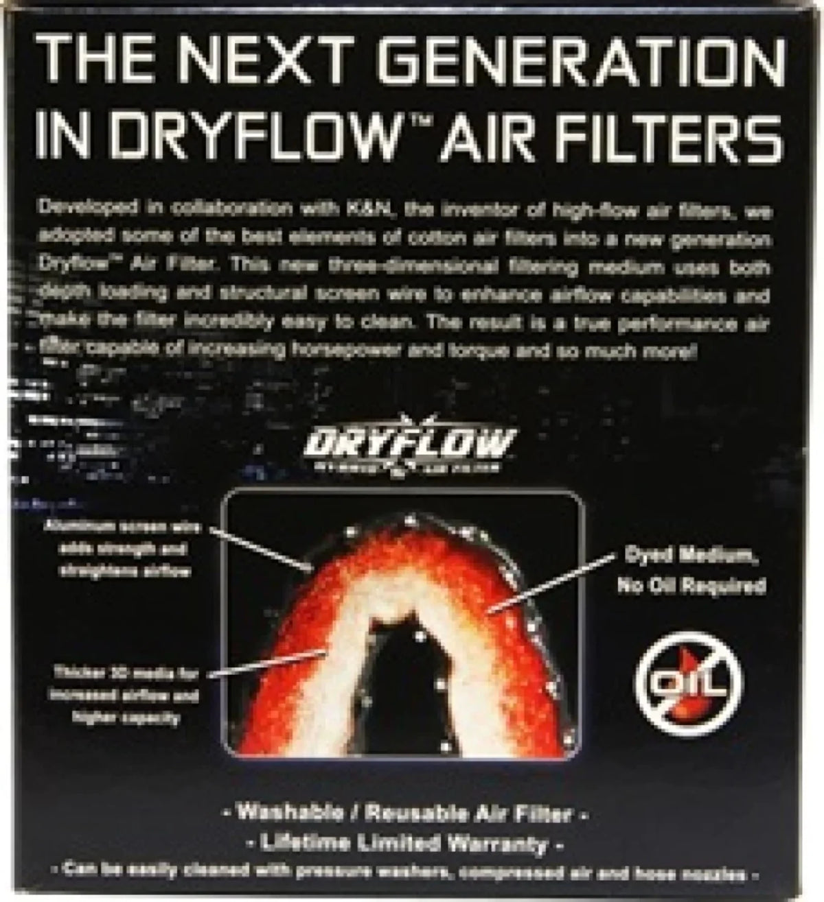 Universal DryFlow Clamp-On Air Filter T41605