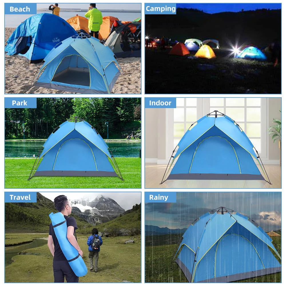 2-3 Person Waterproof Automatic Camping Tent T244622