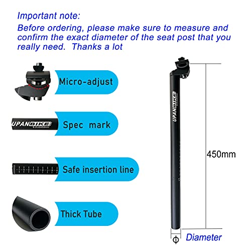 Extra Long Bicycle Seatpost with Micro Adjust Clamp W897