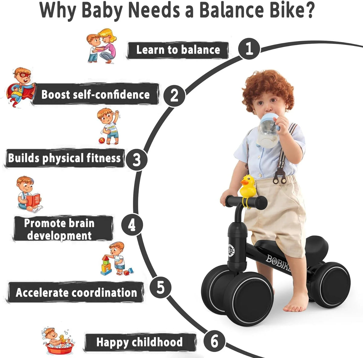 Baby Balance Bike Pink J6250
