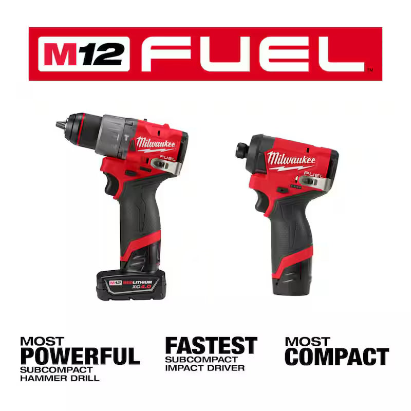 12-Volt Li-Ion Brushless Cordless Hammer Drill and Impact Driver Combo Kit (2-Tool) with Right Angle Drill U93394