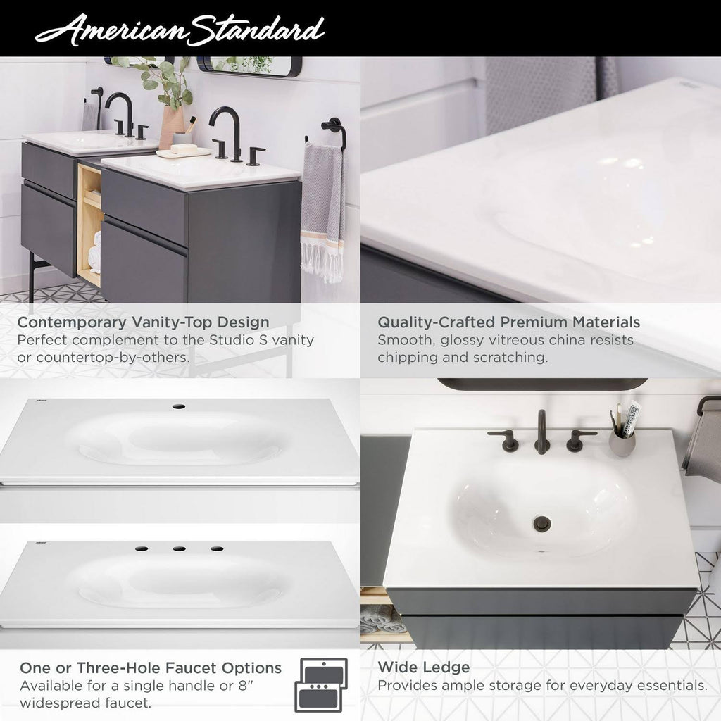 White 33 in. Vanity Top Sink M901010