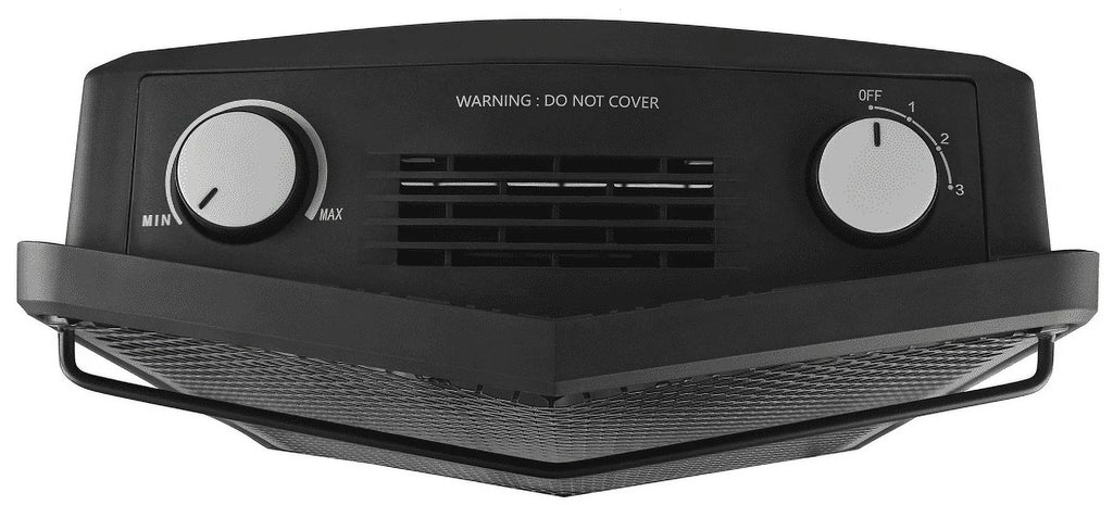 Black 1500W Quartz Electric Space Heater W892368
