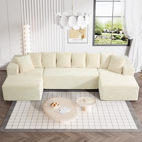Black Corduroy Memory Foam Modular Sectional Sofa U526
