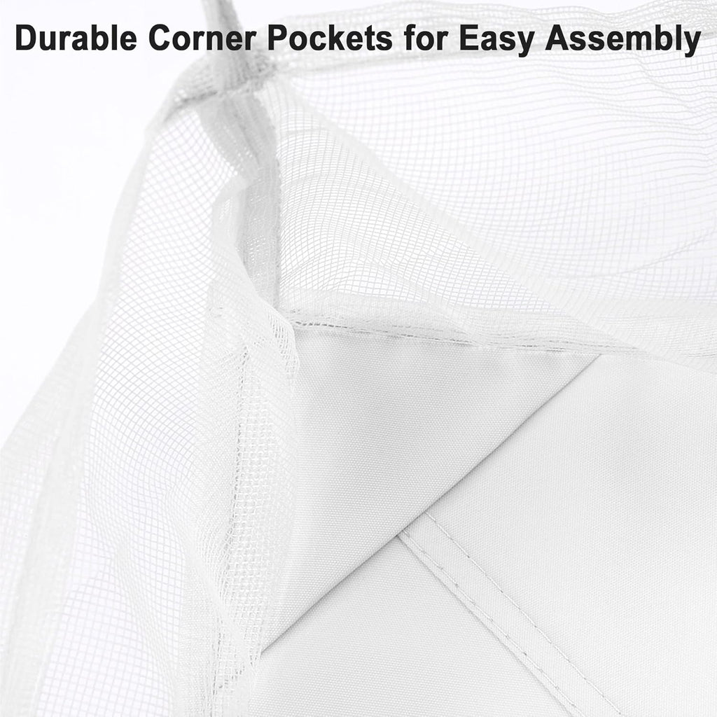 White 10'x10' Gazebo Top Replacement Mesh Net P68267