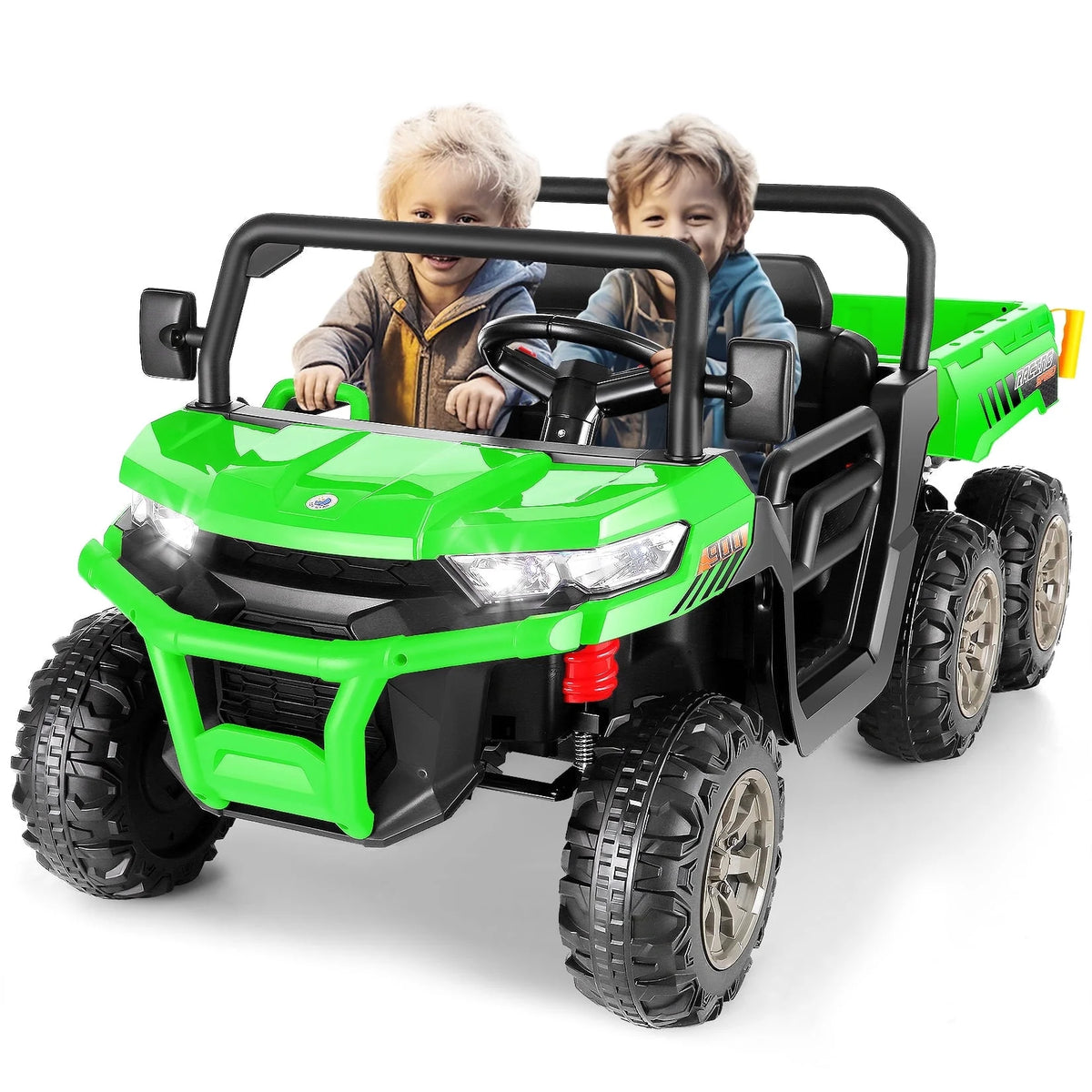 24 V 4WD 2 Seater 6-Wheel Ride on Dump Truck Car with Remote Control R148