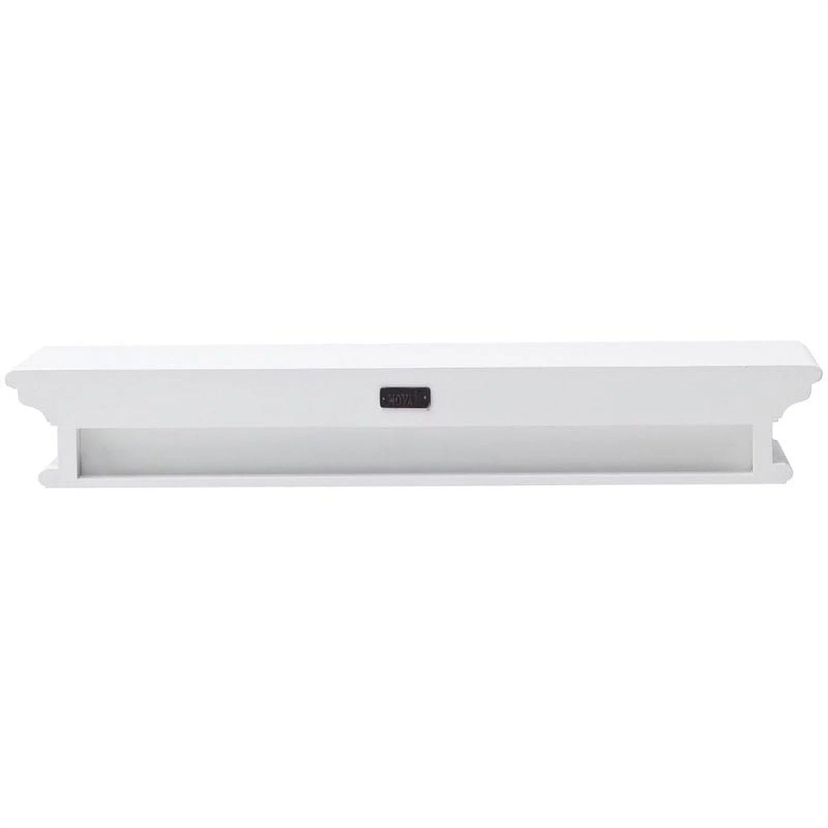 Modern Wood Extra Long Floating Wall Shelf in Pure White V45521