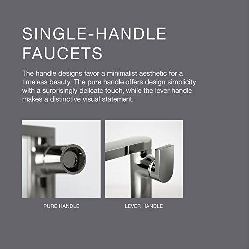 Polished Chrome Tall Single Bathroom Sink Faucet with Cylindrical Handle U837811