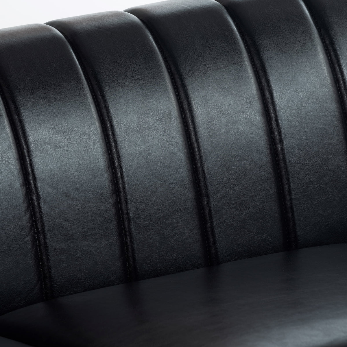 3 Seater Faux Leather Sofa with Rolled Arms V653336