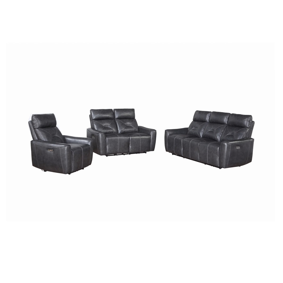 Charcoal Upholstered Loveseat T364