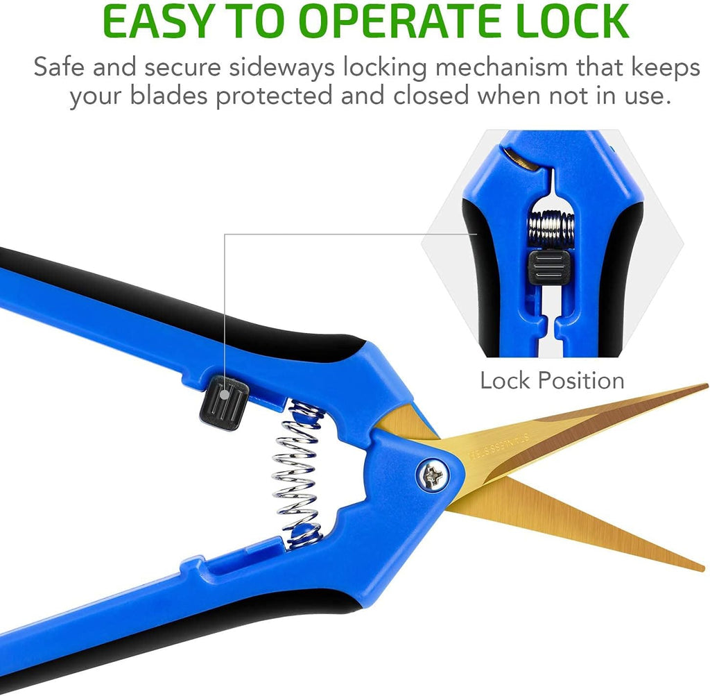 Black & Blue Bud Trimming Tray with Titanium Coated Pruning Shear Z336