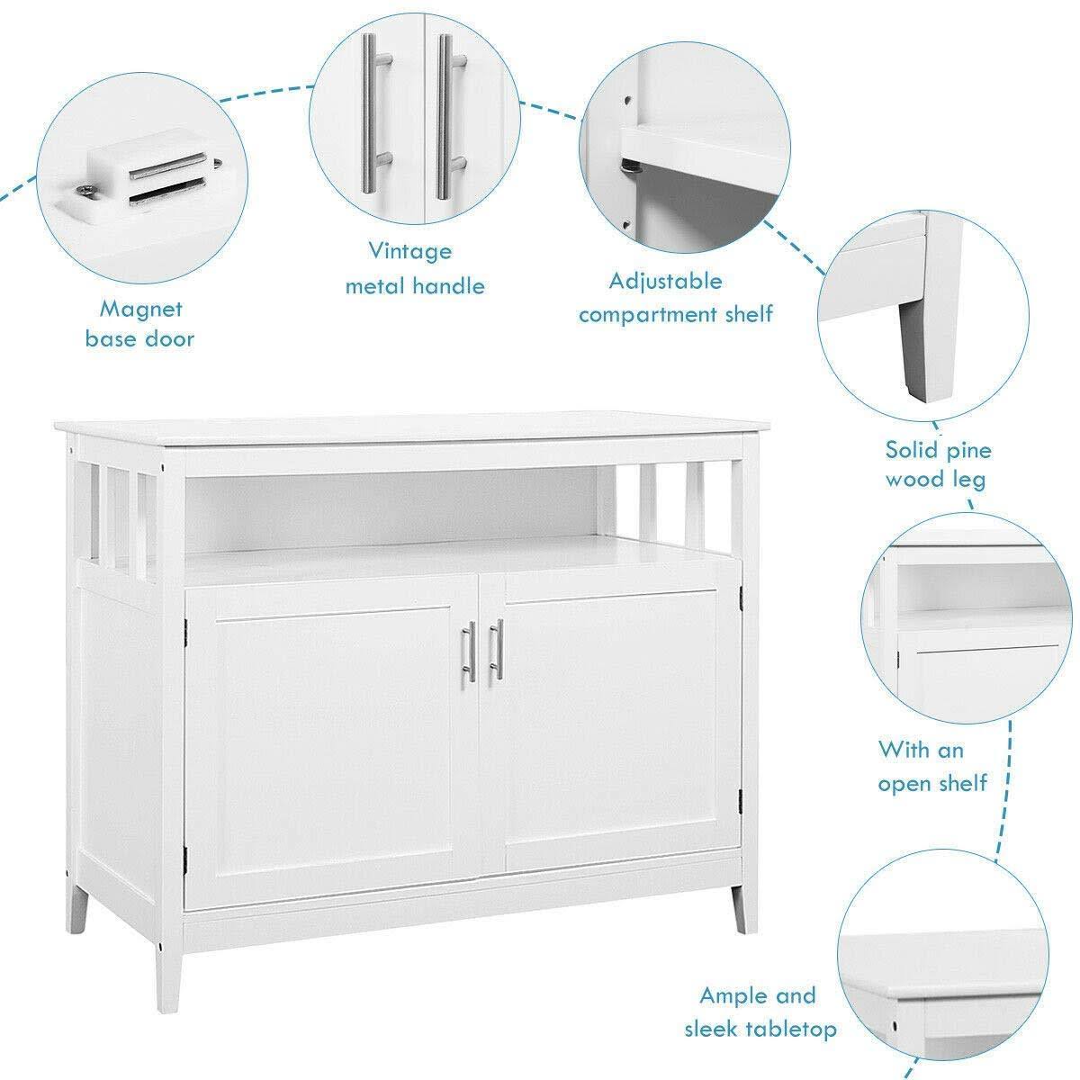 Kitchen Storage Sideboard Buffet Cabinet W392