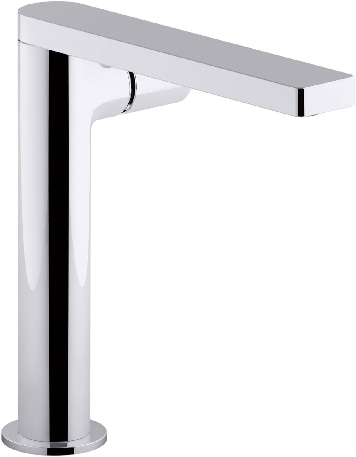 Polished Chrome Tall Single Bathroom Sink Faucet with Cylindrical Handle U837811