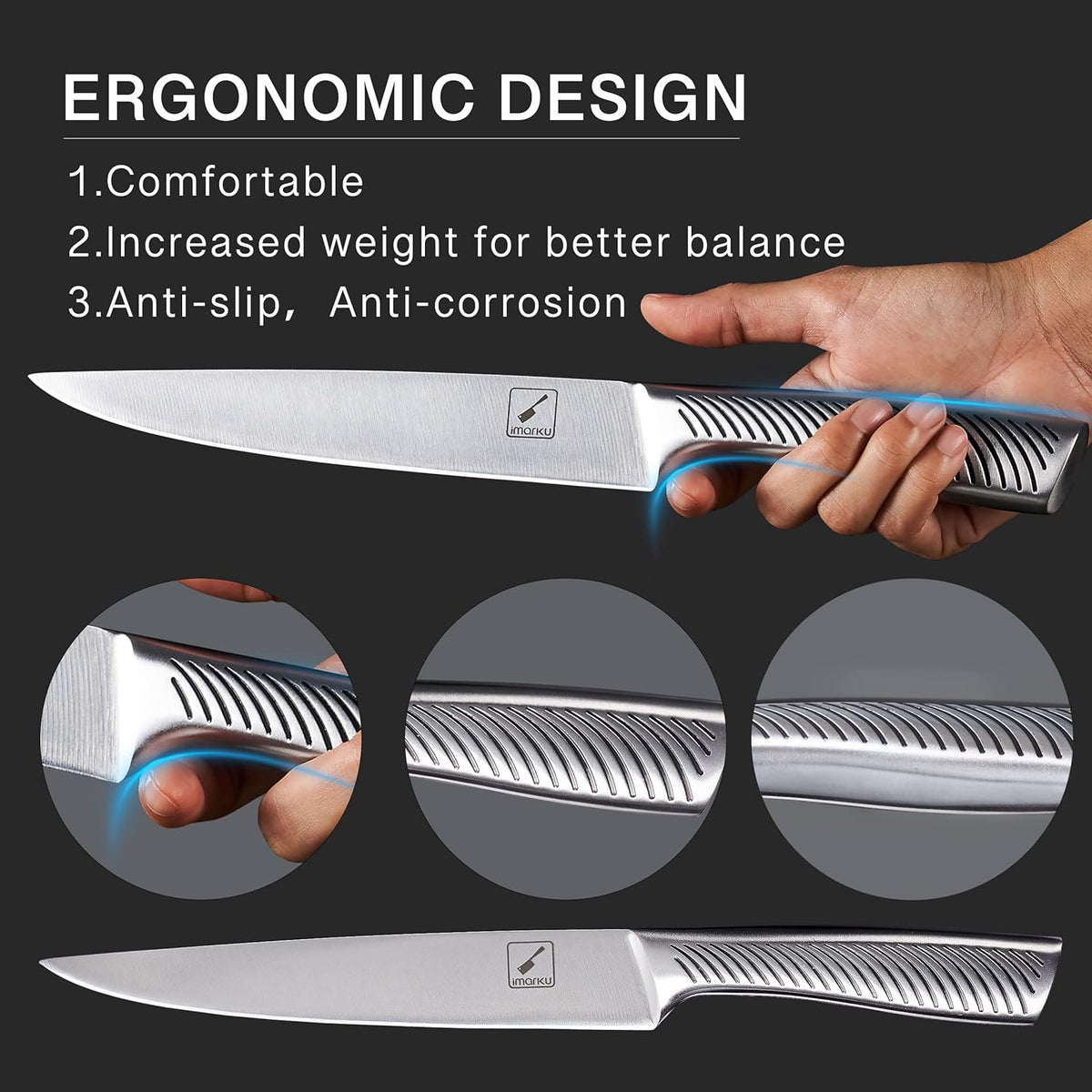14PCS High Carbon Stainless Steel Kitchen Knife Set with Block S806047