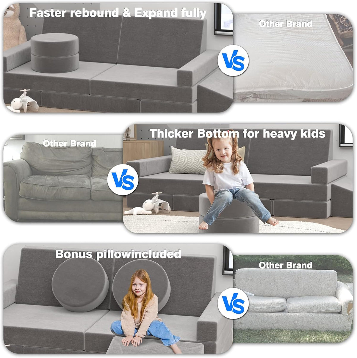 15PCS Modular Kids Play Couch G976