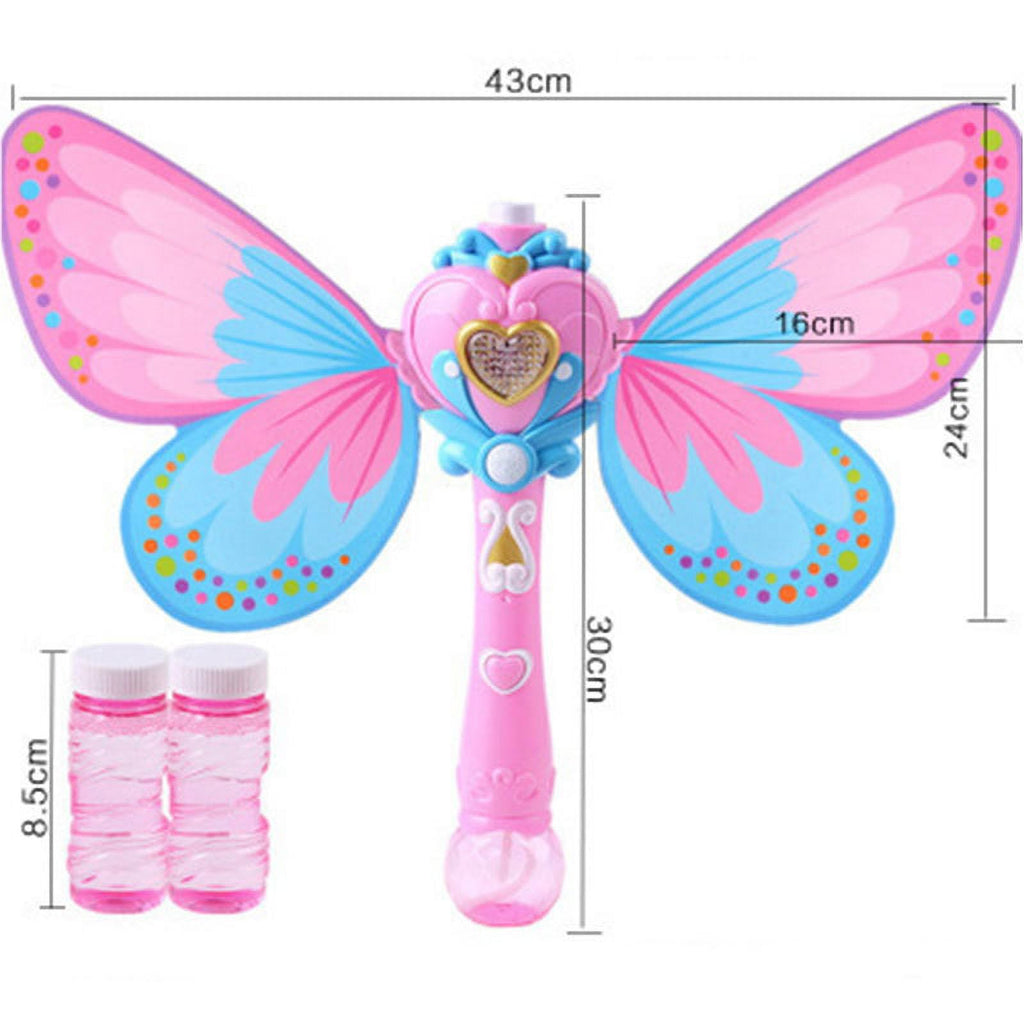Princess Bubble Stick Wand with Sound and Light Effect (Butterfly Pink) G6502