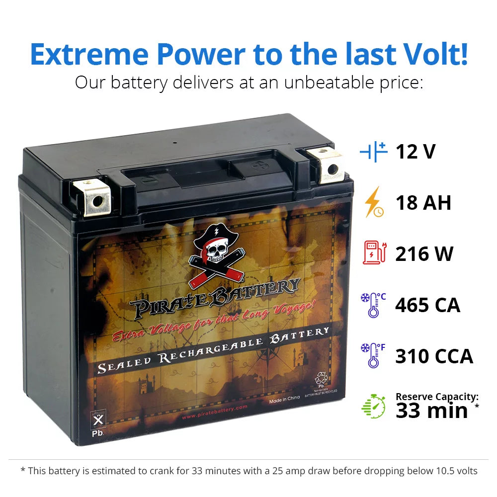 Maintenance Free Sealed Agm Motorcycle Battery I862540