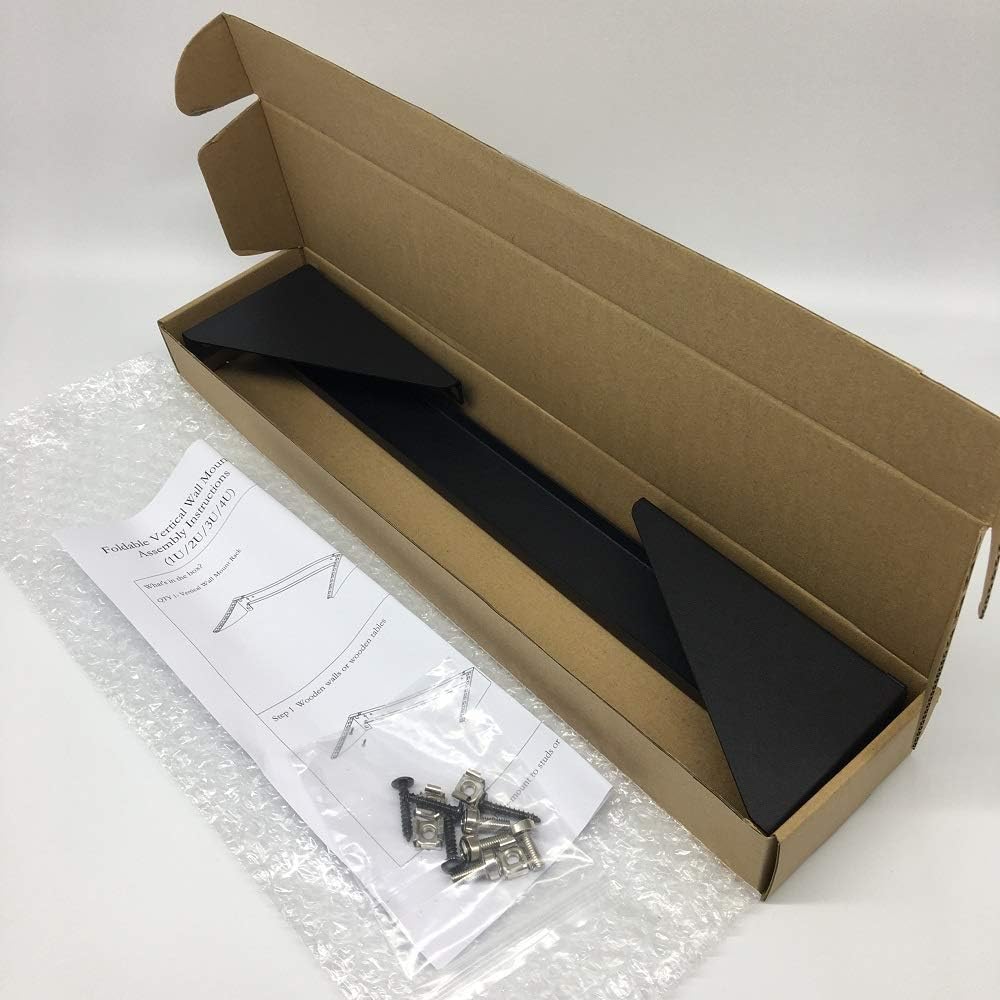 3U Lightweight Foldable Wall Mount Patch Panel Bracket, 19 inch Steel, Pack of 2 A303
