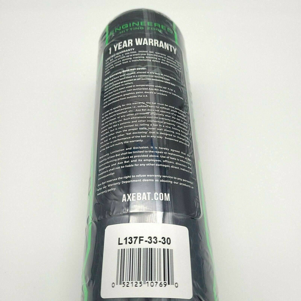 Black/Green Alloy BBCOR Baseball Bat I37487
