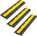 Rubber Cable Protector, 2 Channel Driveway Speed Bumps, Heavy-Duty Cord Cover P191530