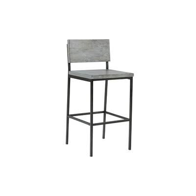 Gray Solid Wood Counter Stool D218