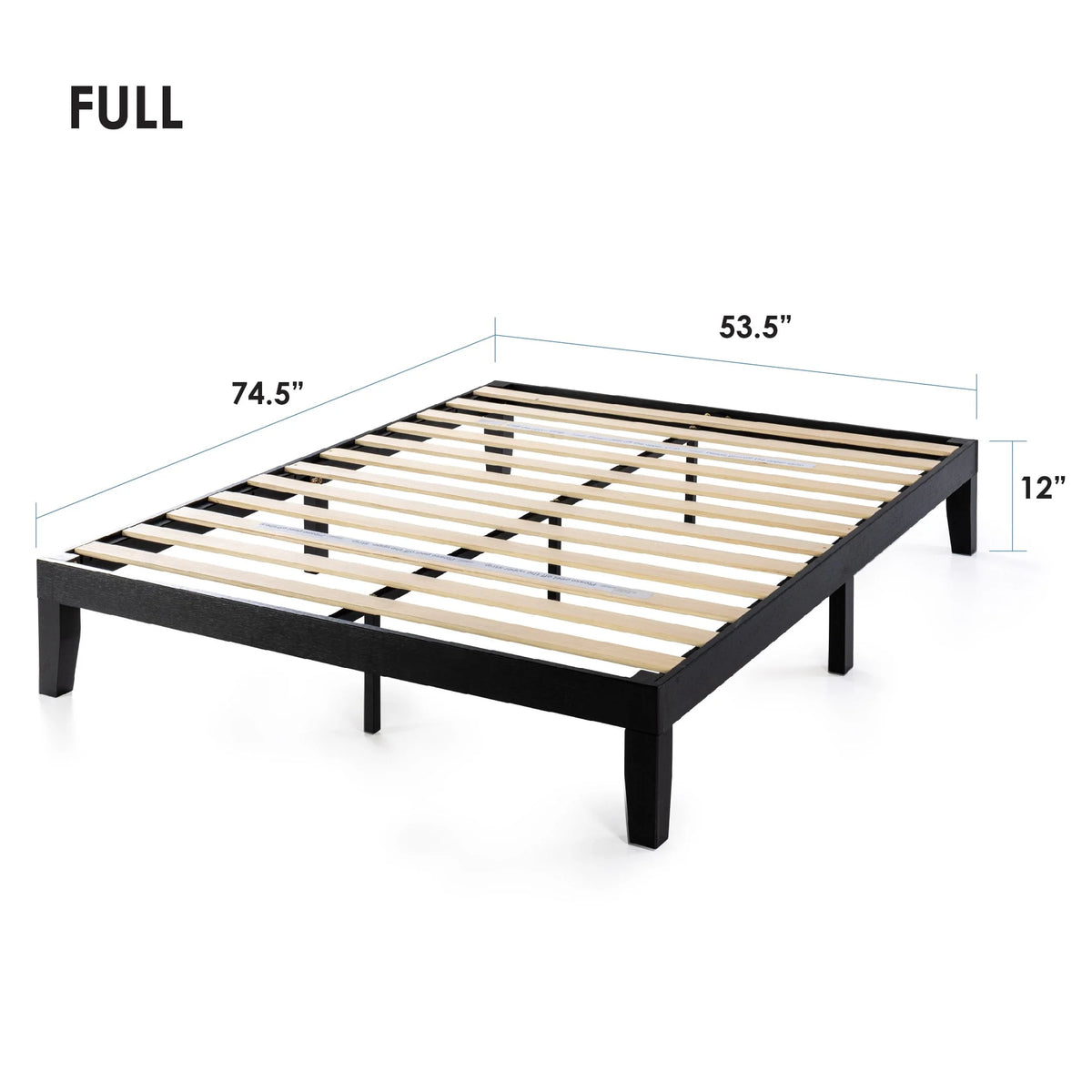 Cherry Queen Solid Wood Platform Bed with Wooden Slats W92798
