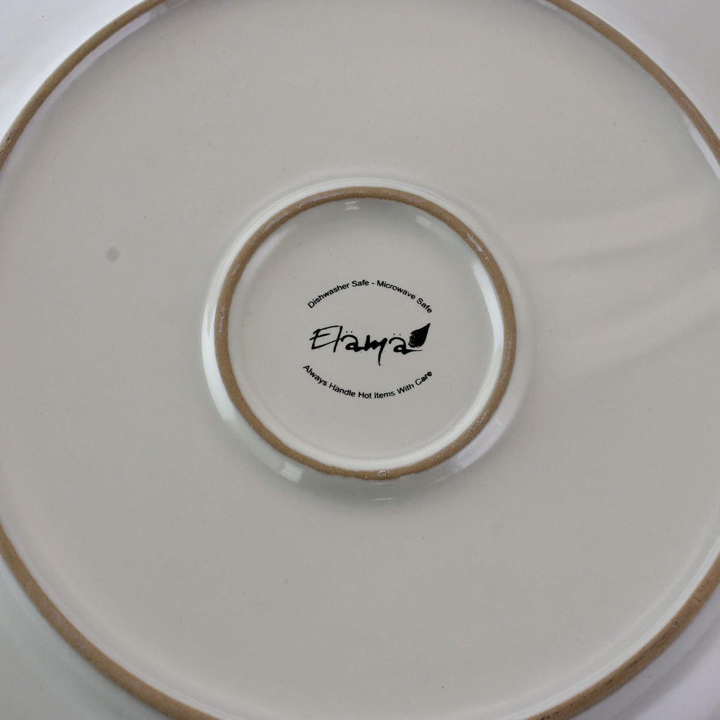 16 Piece White Stoneware Dinnerware Dish Set K817
