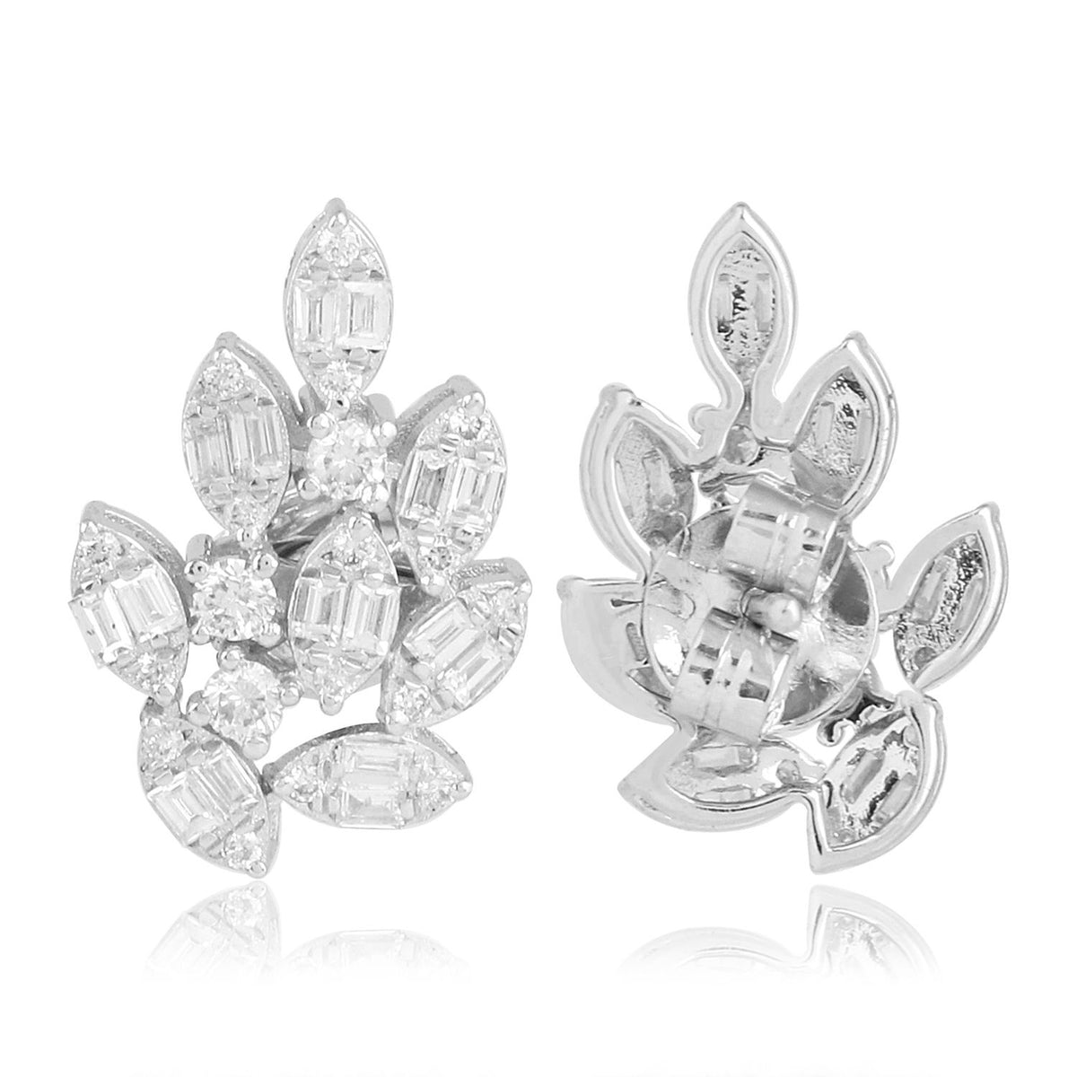 18k White Gold Diamond Stud Earrings E639250