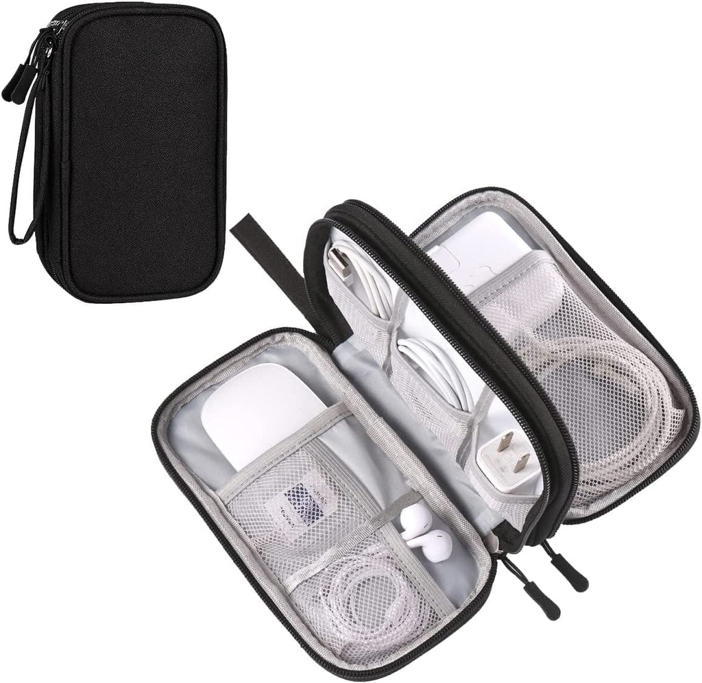 Compact Light Grey Travel Electronics Organizer Bag M937742