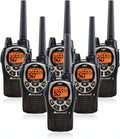 50 Channel GMRS Two-Way Radio Walkie Talkie Black/Silver Pack of 6 S728