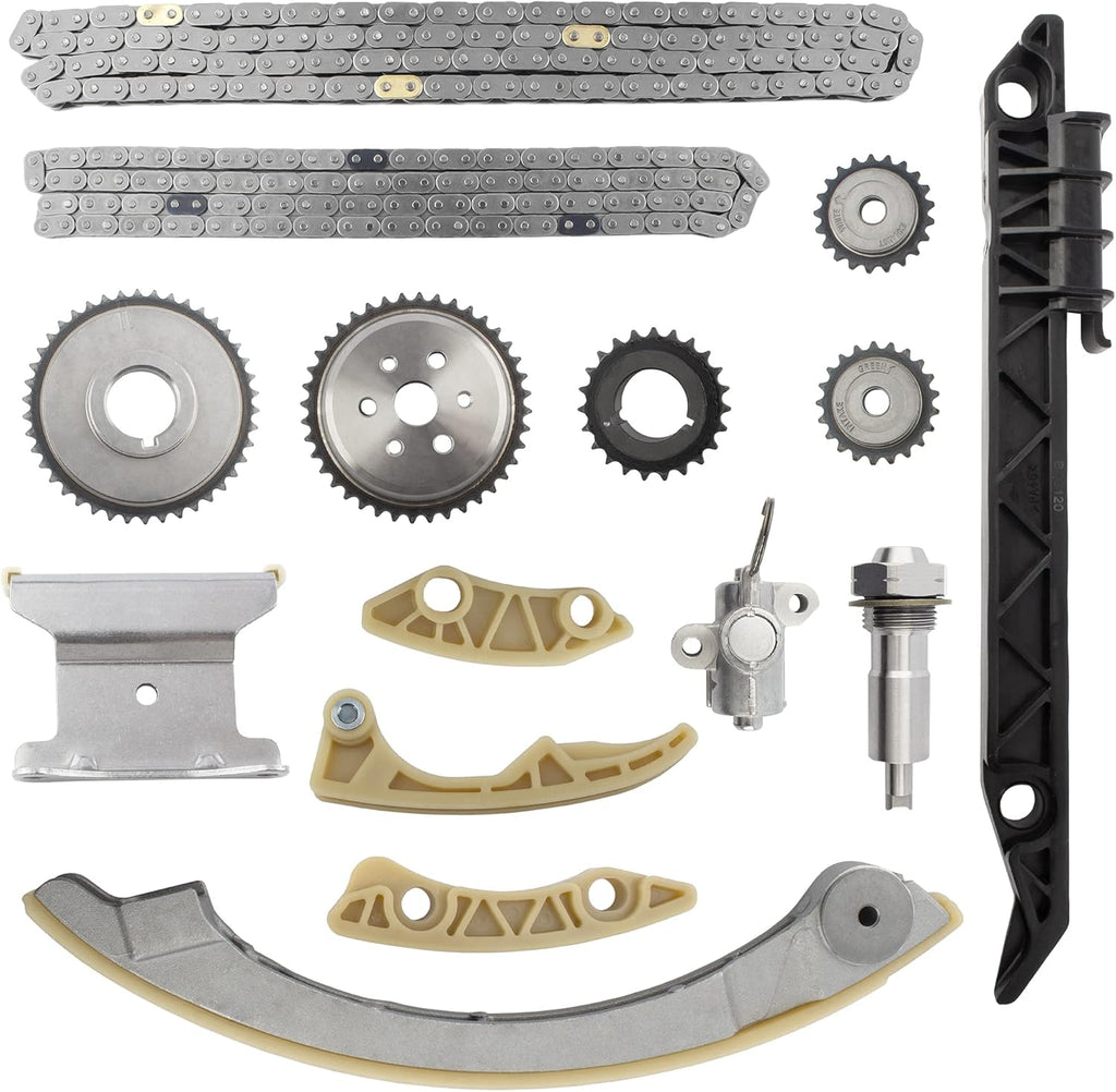 Engine Timing Chain Kit with Chain Guide Tensioner Sprocket O42021