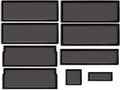 Black Frame Black Mesh Dust Filter Kit B488