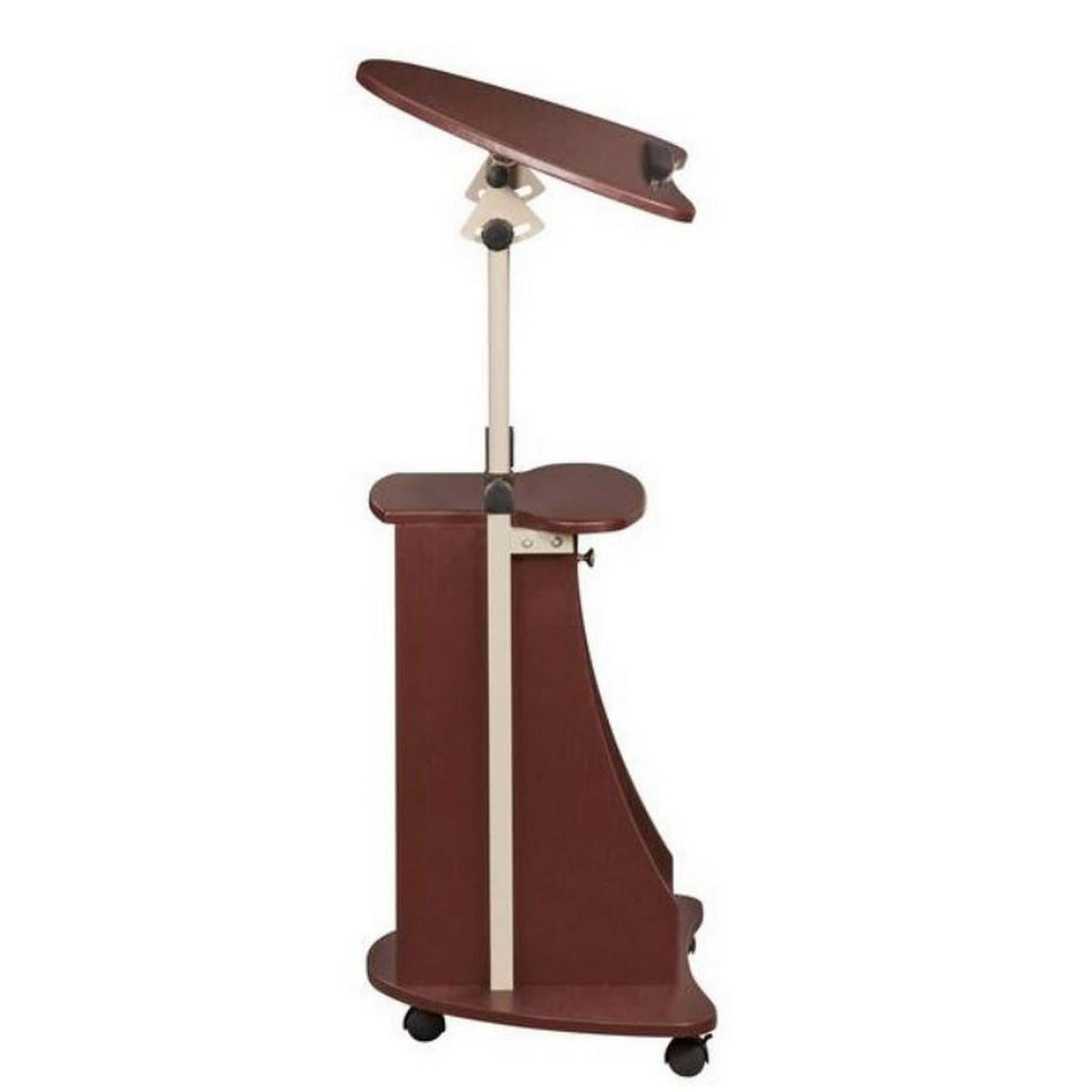 Rolling Adjustable Laptop Cart with Storage Black T82899