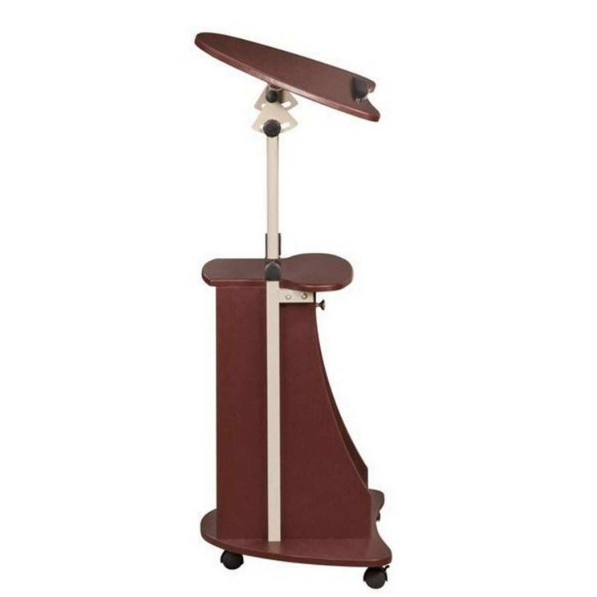 Rolling Adjustable Laptop Cart with Storage Black T82899