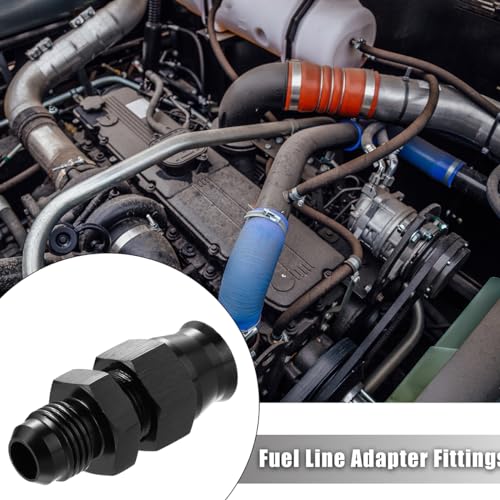 Aluminum Alloy Black Anodized 3/8" Straight Compression Fitting Adapter V3917